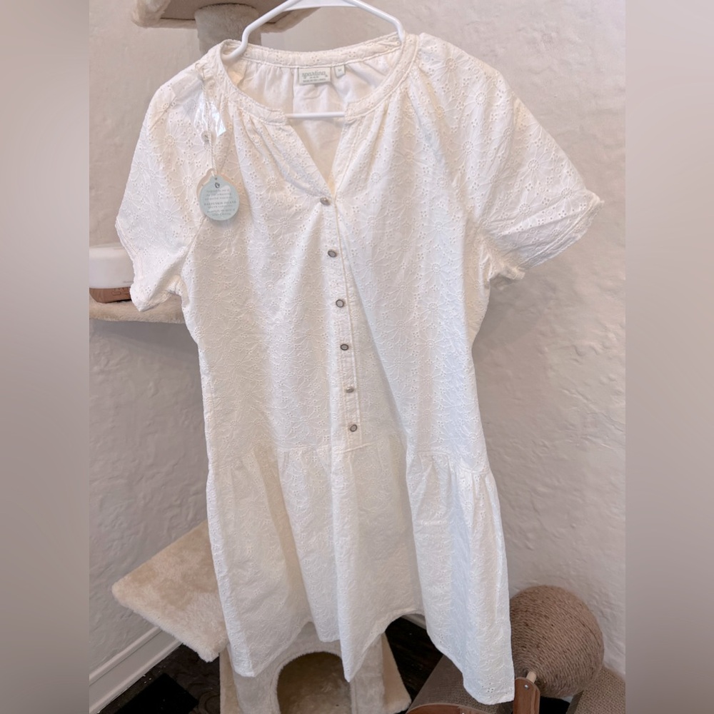 SPARTINA 449 DAUFUSKI ISLAND  NWT White Dress size medium